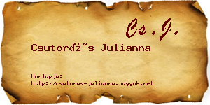 Csutorás Julianna névjegykártya