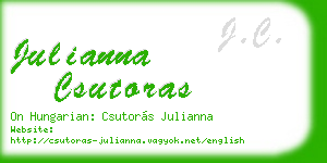 julianna csutoras business card